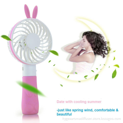 Rabbit Desktop Handheld Mini Fan USB for Outdoor